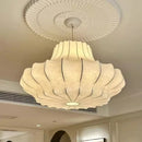 Japanese Wabi-Sabi White Silk Knitted Pendant Light
