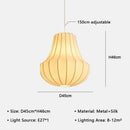 Japanese Wabi-Sabi White Silk Knitted Pendant Light
