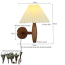 GobekUsa Cream PVC LED Wall Lamps Japanese Walnut Wood Applique Murale