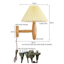 GobekUsa Cream PVC LED Wall Lamps Japanese Walnut Wood Applique Murale