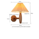 GobekUsa Cream PVC LED Wall Lamps Japanese Walnut Wood Applique Murale