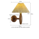 GobekUsa Cream PVC LED Wall Lamps Japanese Walnut Wood Applique Murale