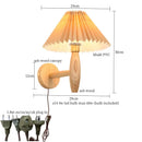 GobekUsa Cream PVC LED Wall Lamps Japanese Walnut Wood Applique Murale