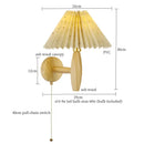 GobekUsa Cream PVC LED Wall Lamps Japanese Walnut Wood Applique Murale