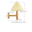 GobekUsa Cream PVC LED Wall Lamps Japanese Walnut Wood Applique Murale