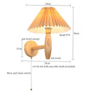 GobekUsa Cream PVC LED Wall Lamps Japanese Walnut Wood Applique Murale