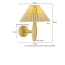 GobekUsa Cream PVC LED Wall Lamps Japanese Walnut Wood Applique Murale