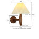 GobekUsa Cream PVC LED Wall Lamps Japanese Walnut Wood Applique Murale