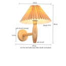 GobekUsa Cream PVC LED Wall Lamps Japanese Walnut Wood Applique Murale