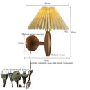 GobekUsa Cream PVC LED Wall Lamps Japanese Walnut Wood Applique Murale