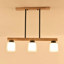 GobekUsa Japanese White Glass Cylinder LED Island Pendant Ceiling Light for Dining Room
