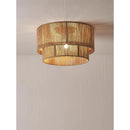 Japanese Wicker Rope Pendant Light in Brown, 45Cm