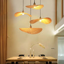 GobekUsa Bamboo Chandelier: Japanese Tatami Teahouse Hanging Lamp for Living Room and Bedroom