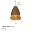 GobekUsa Handmade Rattan Pendant Light for Living Room, Bedroom - Japanese Style