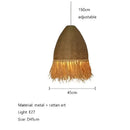 GobekUsa Handmade Rattan Pendant Light for Living Room, Bedroom - Japanese Style