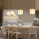 GobekUsa Bamboo Pendant Lamp: Japanese Zen Tea Room Hanging Light for Home Decor