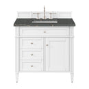 James Martin Brittany 36" Single Bathroom Vanity, Bright White