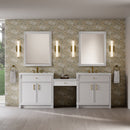 James Martin Bellshire 96" Double Bathroom Vanity, Bright White