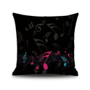 Jazz letter notes piano graphic linen cushion cover living room decor by Decorbites