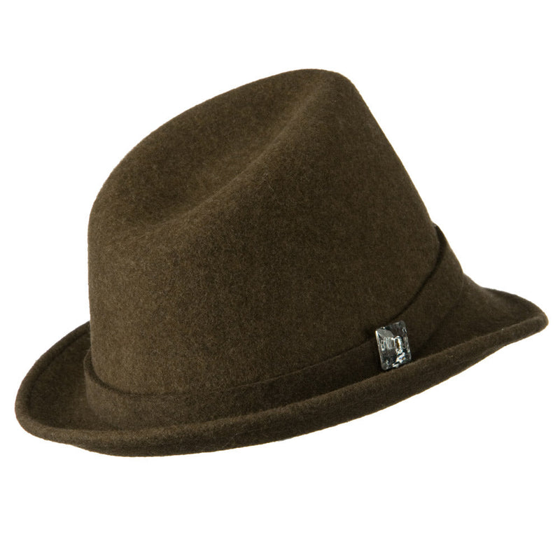 Women's Jewel Button Fedora Hat