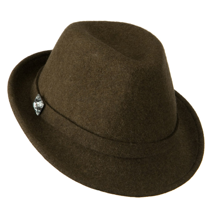 Women's Jewel Button Fedora Hat