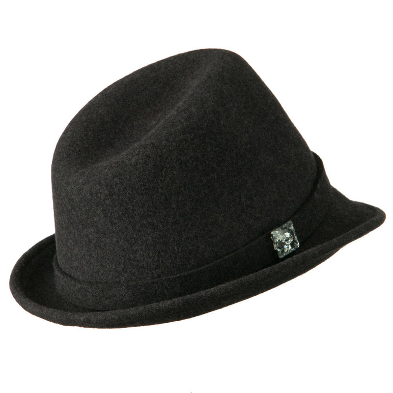 Women's Jewel Button Fedora Hat