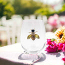 Jeweled Bee Stemless Wine Glasses by Jersey Art Glass