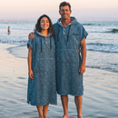 Blanket Hoodie | Indigo Surf Poncho | 100% Cotton Wearable Blanket Robe | As Seen on Netflix's Beef Season 2 by West Path