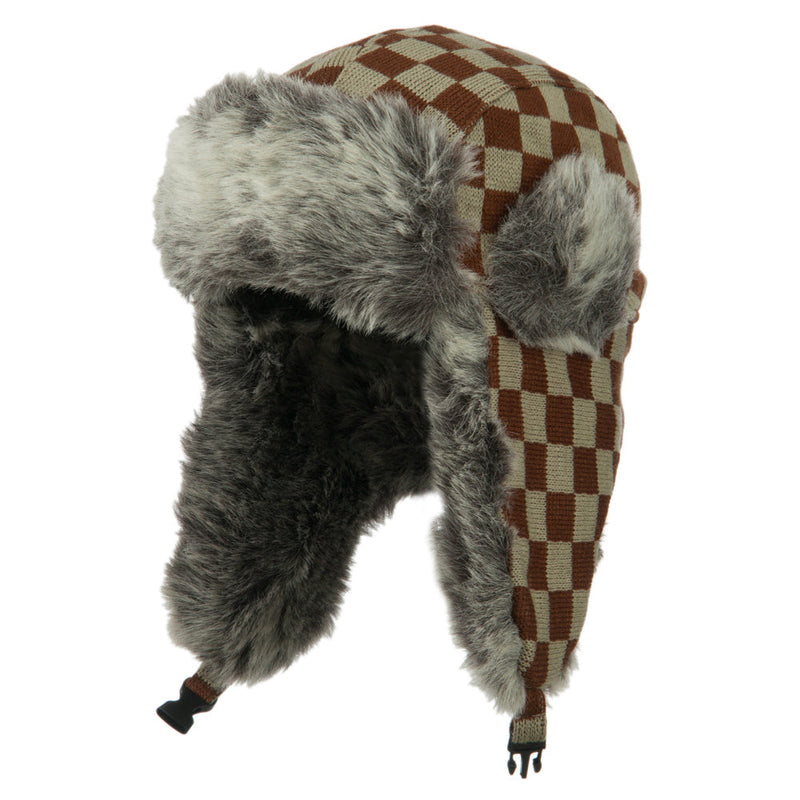 Jacquard Checkered Trooper Hat