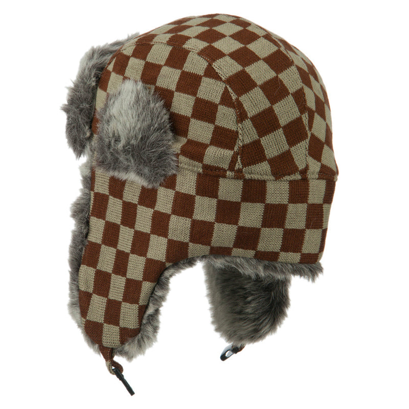 Jacquard Checkered Trooper Hat