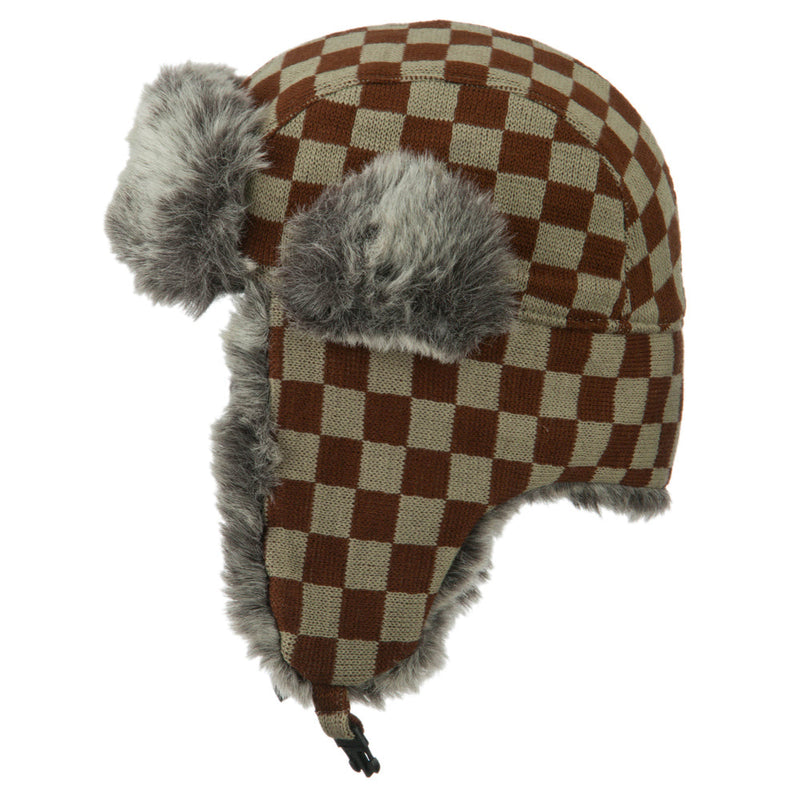 Jacquard Checkered Trooper Hat