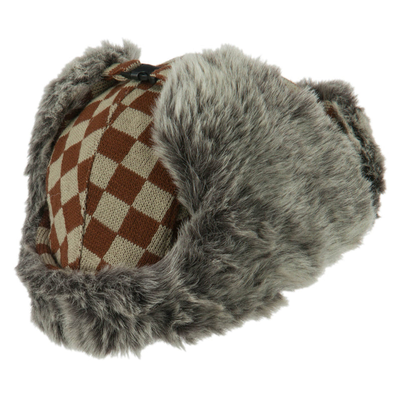 Jacquard Checkered Trooper Hat