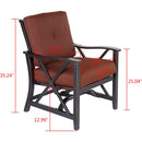 Aluminum Deep Seating Rocking Club Chairs in Antique Copper (set of 2)