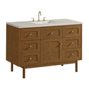 James Martin Laurent 48" Dual Mount Single Bathroom Vanity, Honey Oak