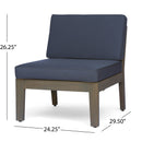 Grenada 5 Seater Acacia Wood Sectional Sofa Set