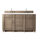 James Martin Bristol 60" Double Bathroom Vanity, Whitewashed Walnut
