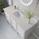 James Martin Brittany 60" Single Bathroom Vanity, Bright White