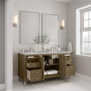 James Martin Chicago 60" Double Bathroom Vanity, Walnut Whisper