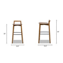Sven 30" Modern Minimalist Low Back Wood Barstool
