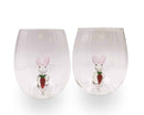 3D Easter Bunny Stemless Wine Glasses