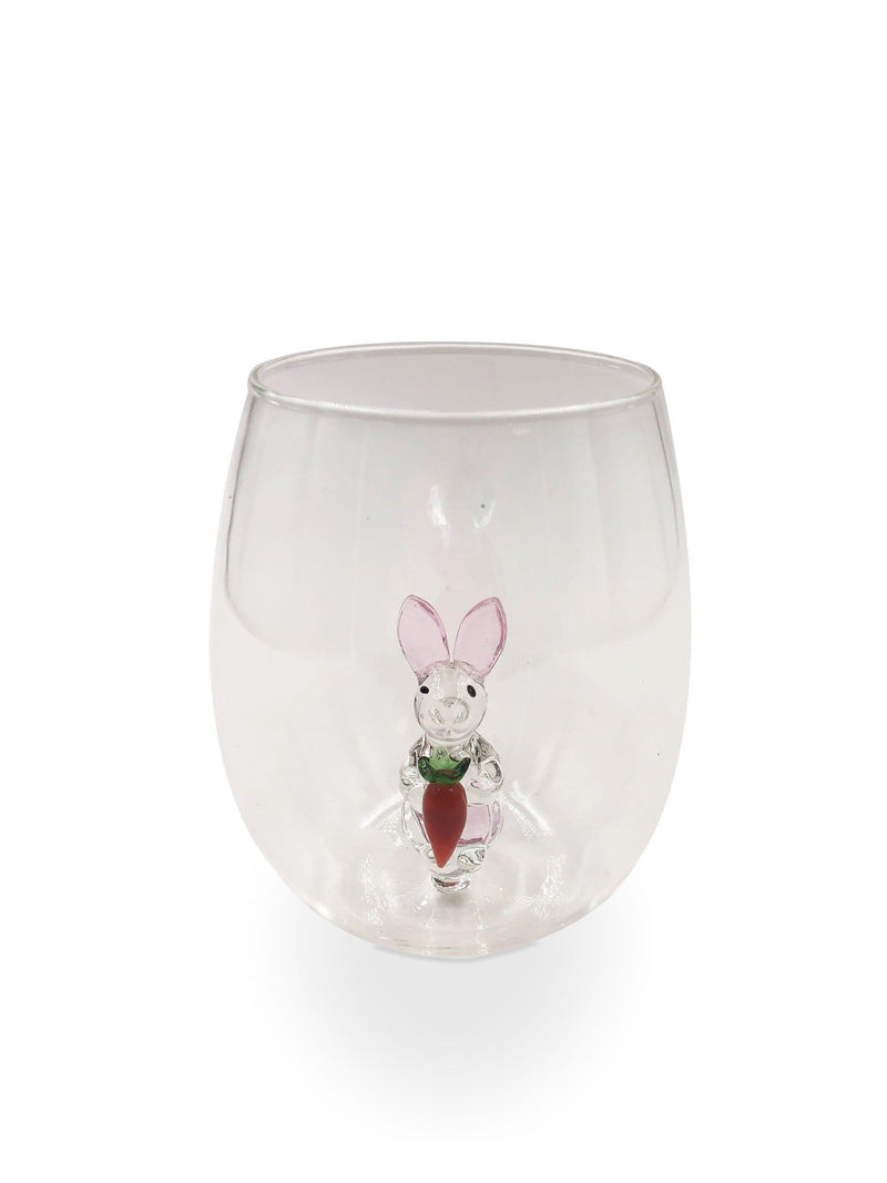 3D Easter Bunny Stemless Wine Glasses
