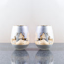 Gold & Silver Deer Stemless Wine Glasses