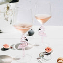 3D Flamingo Wine Glass by Jersey Art Glass