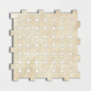 Jerusalem Light Honed Basket Weave Limestone Mosaics 12x12