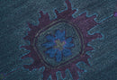 Jewel Custom Made Traditional Overdyed Blue Hand Tufted Wool Rug