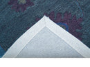 Jewel Custom Made Traditional Overdyed Blue Hand Tufted Wool Rug