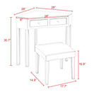 Amaris Mirrored Corner Vanity Set