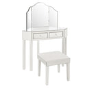 Amaris Mirrored Corner Vanity Set