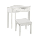 Amaris Mirrored Corner Vanity Set