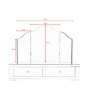 Amaris Mirrored Corner Vanity Set